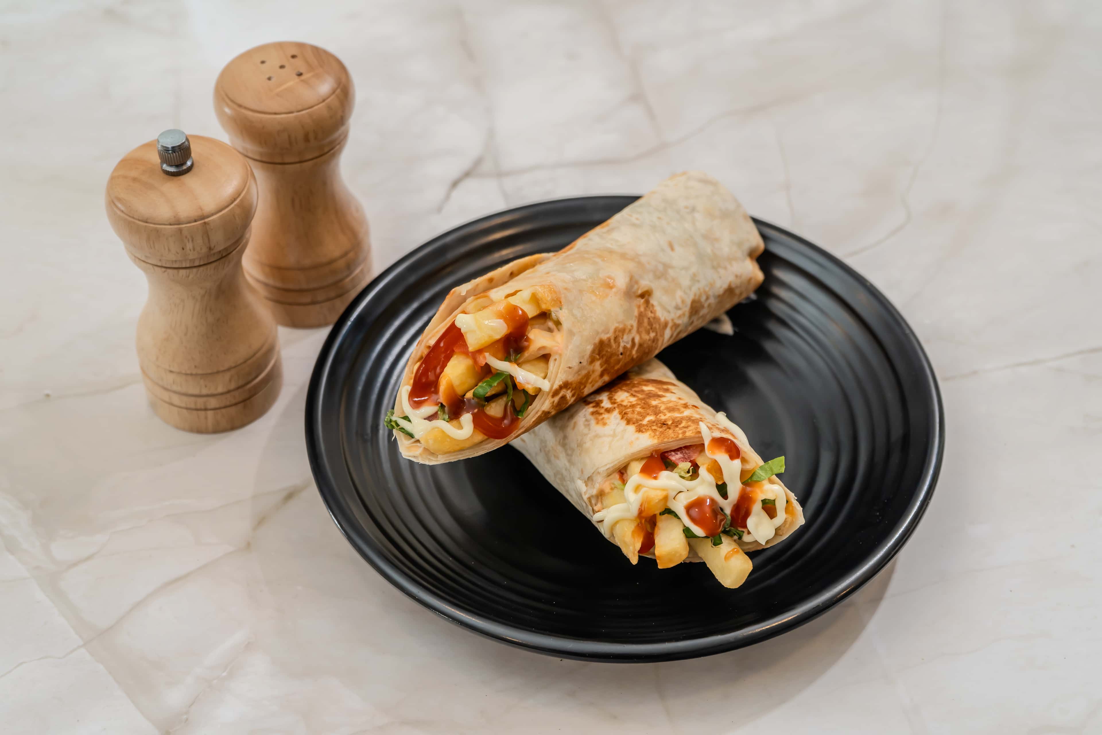 French Fries Saj Sandwich