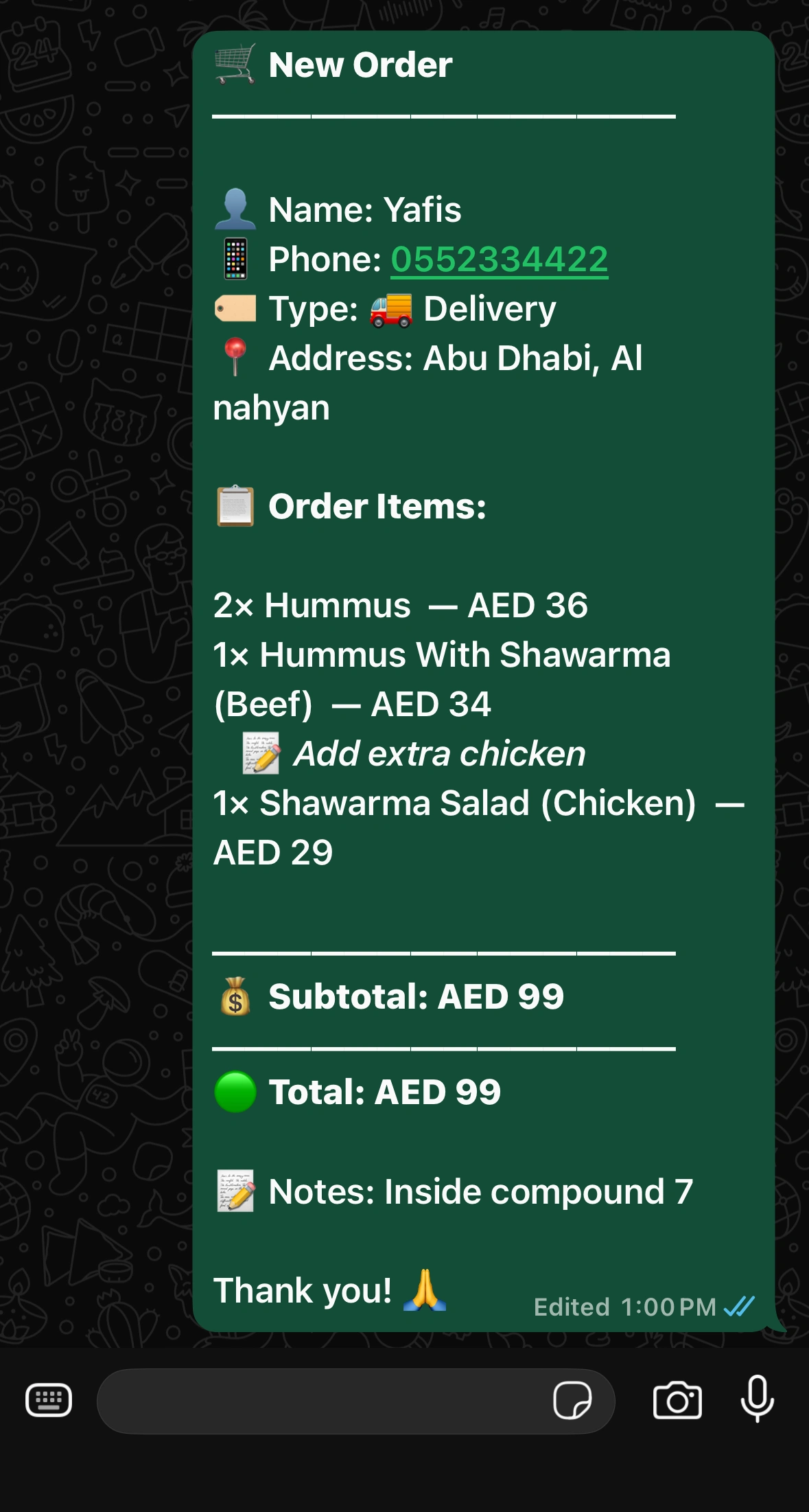Orders straight to your WhatsApp-nothing in between. Mockup